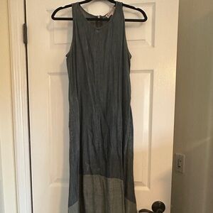 Elegant High-Low Denim Dress